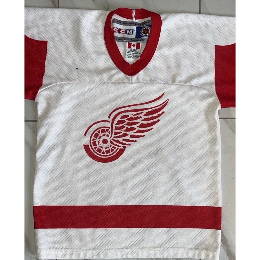 Vintage 90s CCM Detroit Red Wings NHL Hockey Jersey Toddler 2T 3T 4T Youth S/M